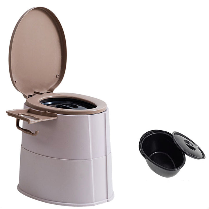 Stornfield | Modern Flush Toilet Plastic Round Floor Mounted Toilet Bowl for Bathroom