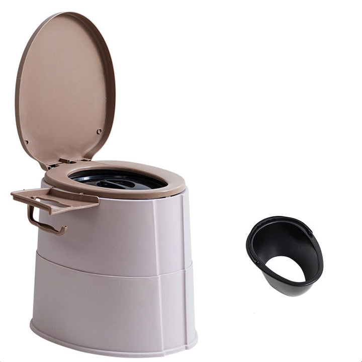 Stornfield | Modern Flush Toilet Plastic Round Floor Mounted Toilet Bowl for Bathroom