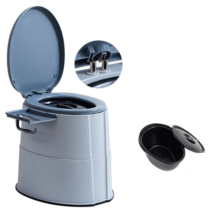 Stornfield | Modern Flush Toilet Plastic Round Floor Mounted Toilet Bowl for Bathroom