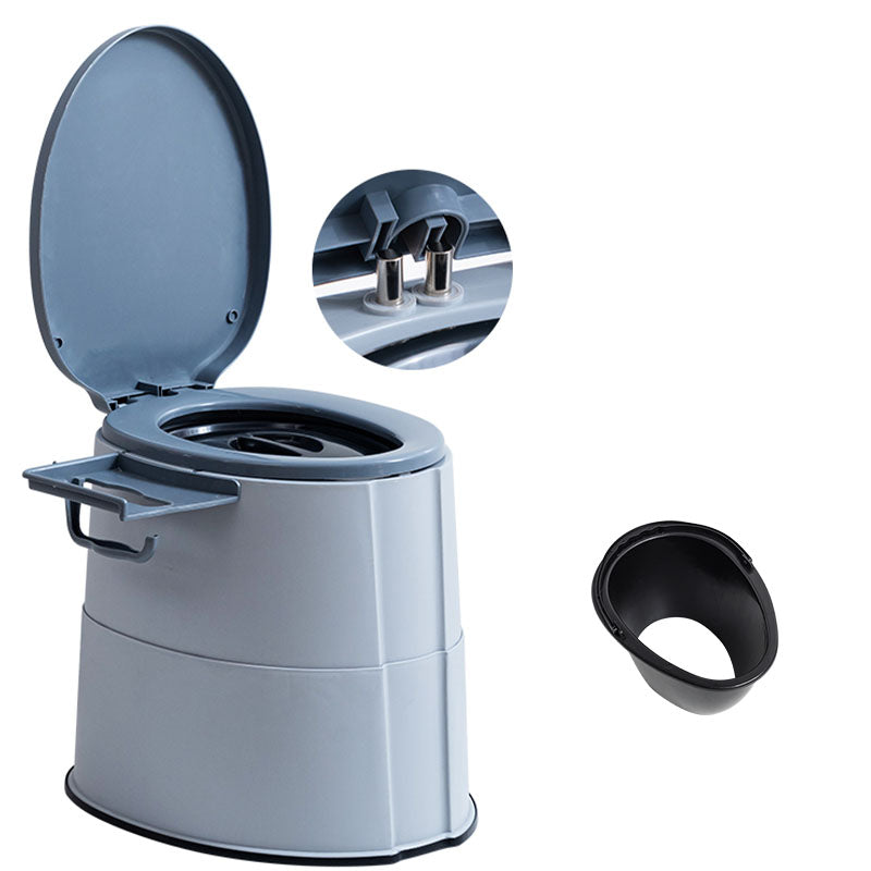 Stornfield | Modern Flush Toilet Plastic Round Floor Mounted Toilet Bowl for Bathroom