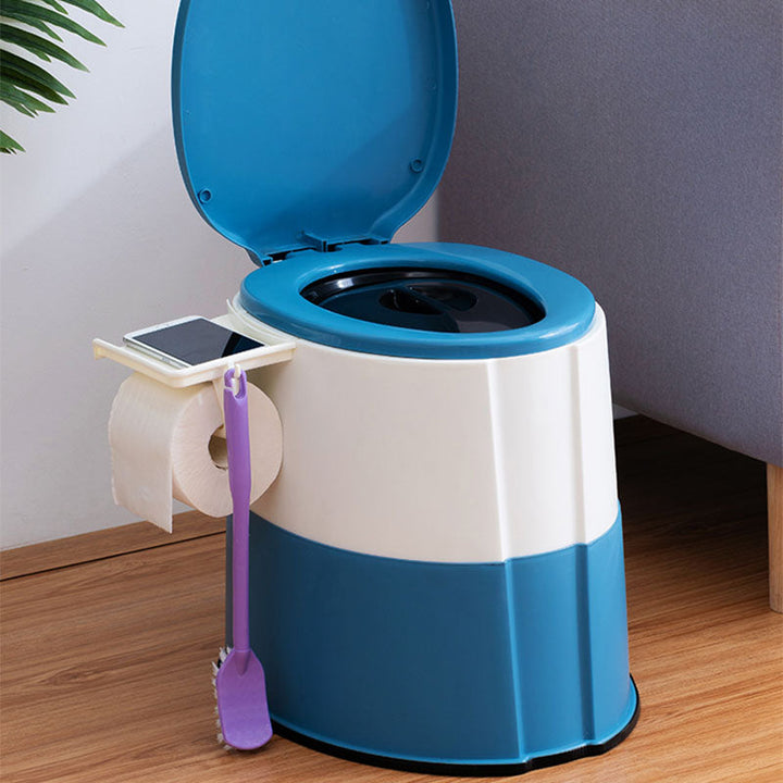 Stornfield | Modern Flush Toilet Plastic Round Floor Mounted Toilet Bowl for Bathroom