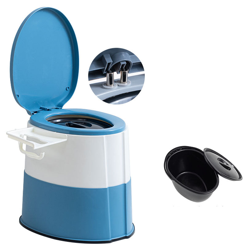Stornfield | Modern Flush Toilet Plastic Round Floor Mounted Toilet Bowl for Bathroom