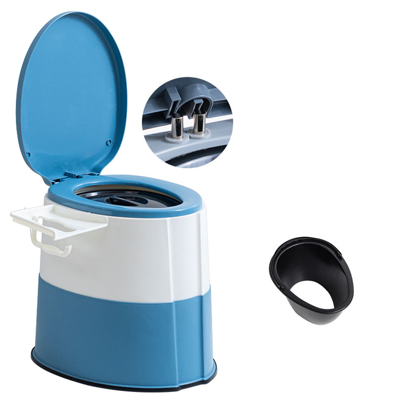 Stornfield | Modern Flush Toilet Plastic Round Floor Mounted Toilet Bowl for Bathroom