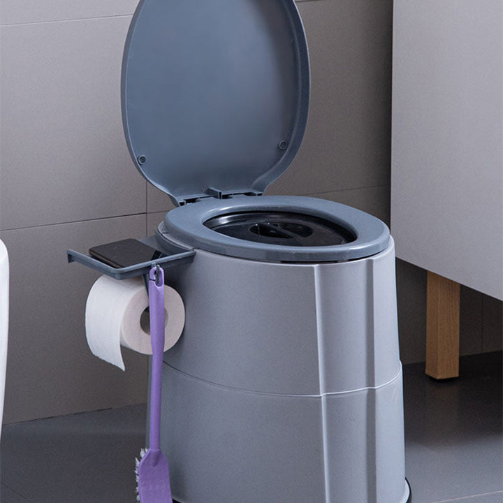 Stornfield | Modern Flush Toilet Plastic Round Floor Mounted Toilet Bowl for Bathroom