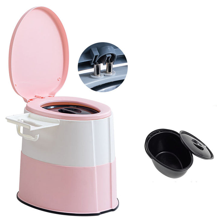 Stornfield | Modern Flush Toilet Plastic Round Floor Mounted Toilet Bowl for Bathroom