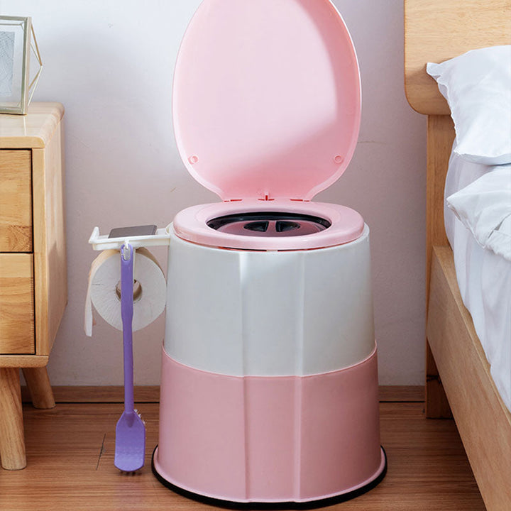 Stornfield | Modern Flush Toilet Plastic Round Floor Mounted Toilet Bowl for Bathroom
