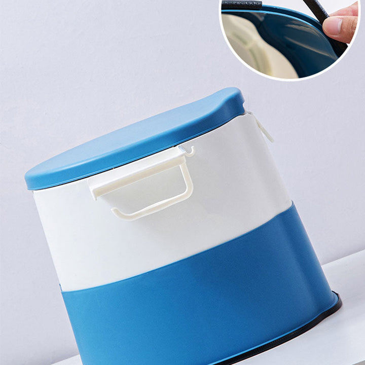 Stornfield | Modern Flush Toilet Plastic Round Floor Mounted Toilet Bowl for Bathroom