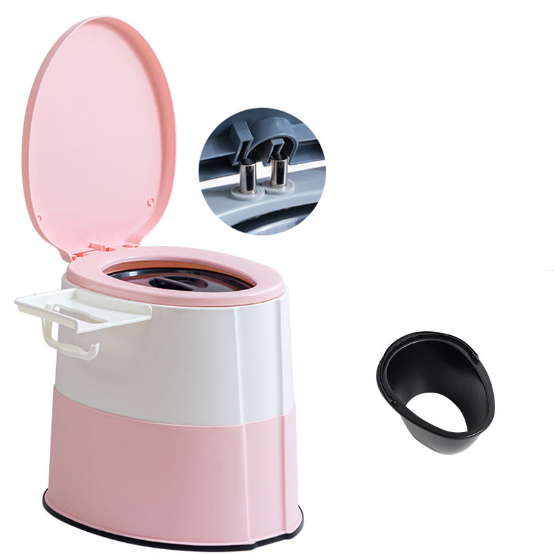 Stornfield | Modern Flush Toilet Plastic Round Floor Mounted Toilet Bowl for Bathroom