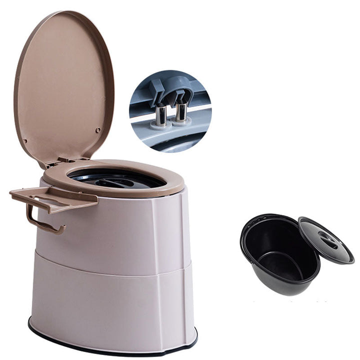 Stornfield | Modern Flush Toilet Plastic Round Floor Mounted Toilet Bowl for Bathroom