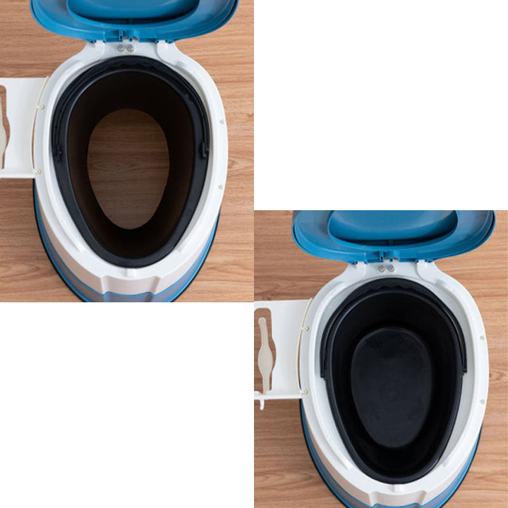 Stornfield | Modern Flush Toilet Plastic Round Floor Mounted Toilet Bowl for Bathroom