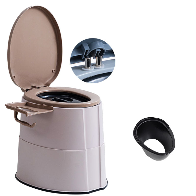 Stornfield | Modern Flush Toilet Plastic Round Floor Mounted Toilet Bowl for Bathroom