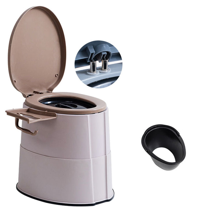 Stornfield | Modern Flush Toilet Plastic Round Floor Mounted Toilet Bowl for Bathroom