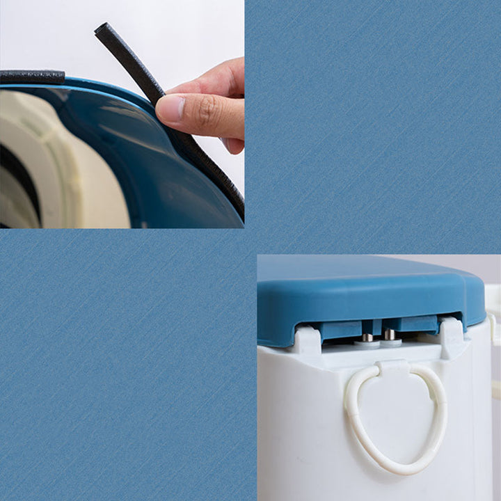 Stornfield | Modern Flush Toilet Plastic Round Floor Mounted Toilet Bowl for Bathroom