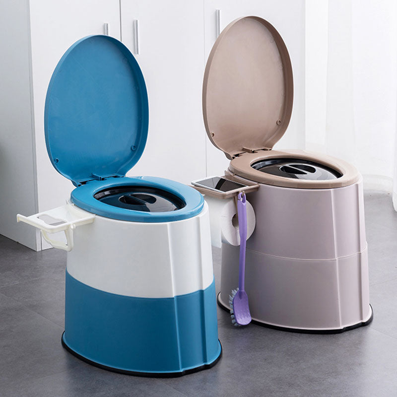 Stornfield | Modern Flush Toilet Plastic Round Floor Mounted Toilet Bowl for Bathroom