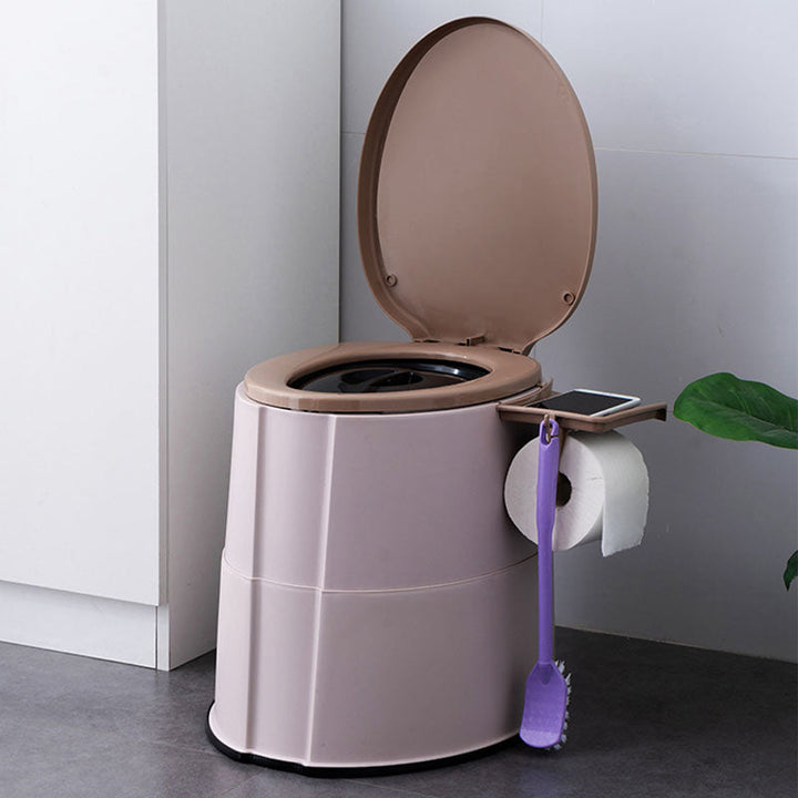 Stornfield | Modern Flush Toilet Plastic Round Floor Mounted Toilet Bowl for Bathroom