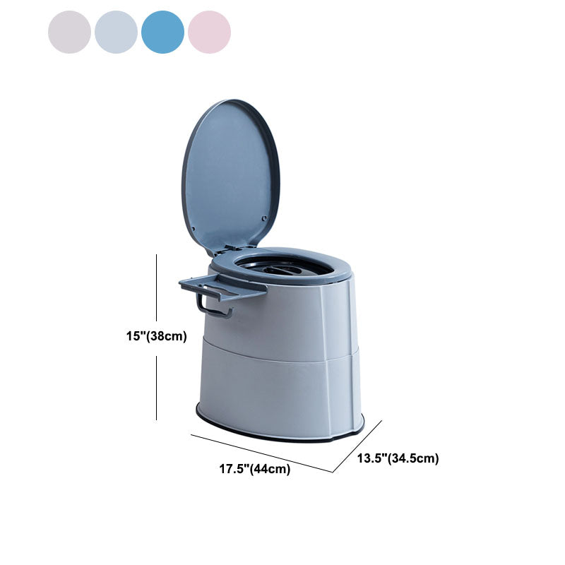 Stornfield | Modern Flush Toilet Plastic Round Floor Mounted Toilet Bowl for Bathroom