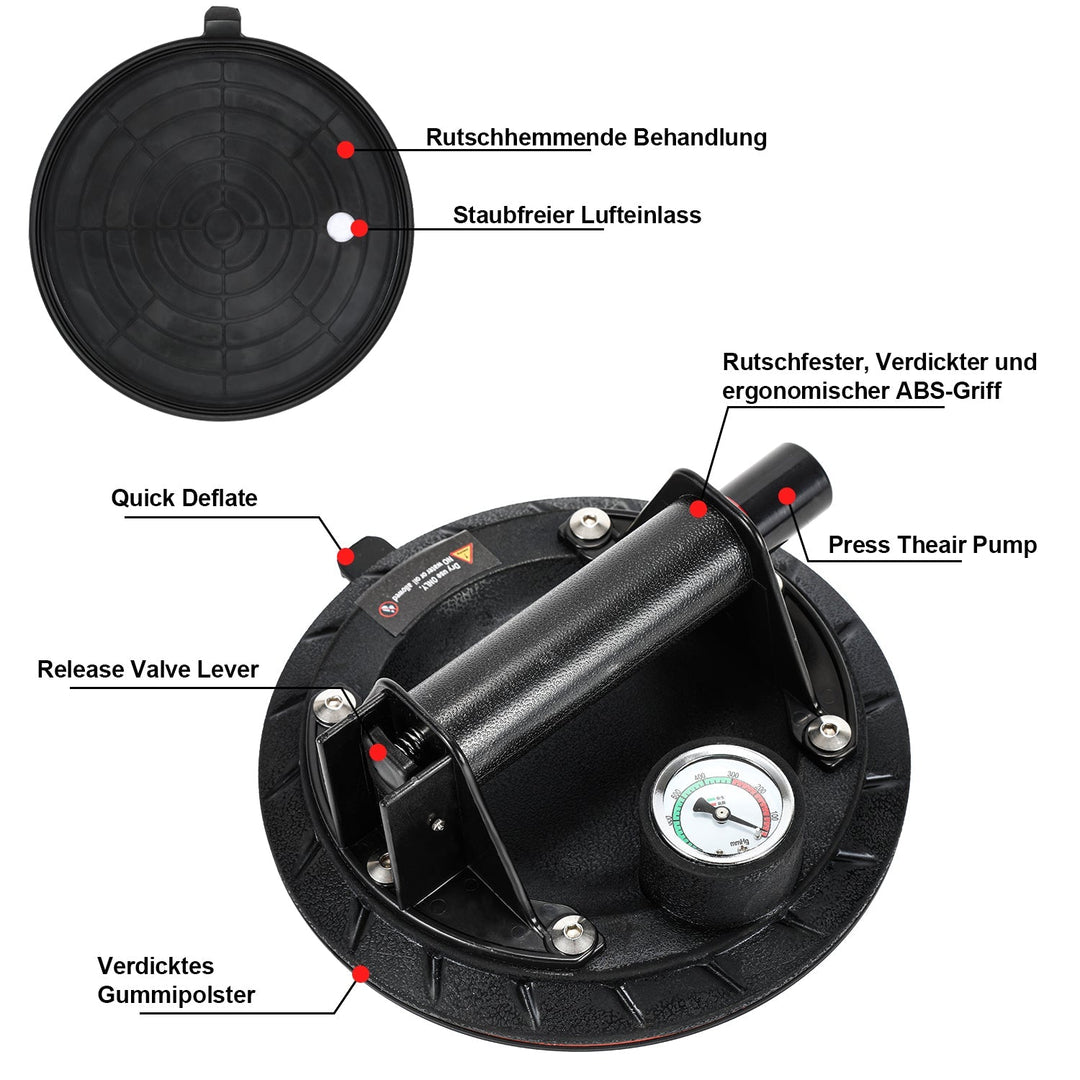 Suction cup holder with pressure display 1 piece max.100KG | Stornfield