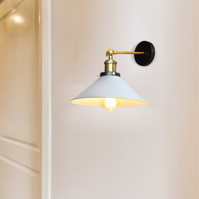 Stornfield | Vintage White Industrial Wall Sconce