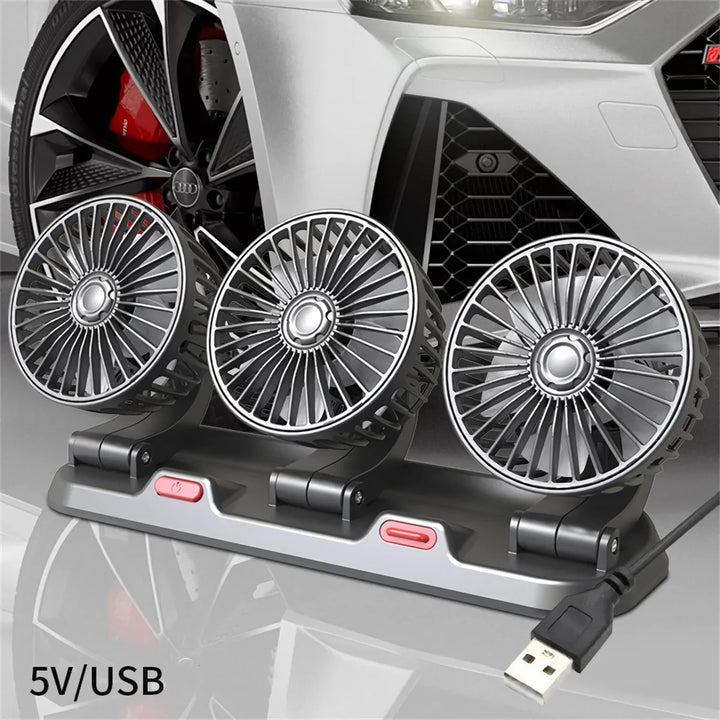 Adjustable 3-Head Electric Fan | Stornfield