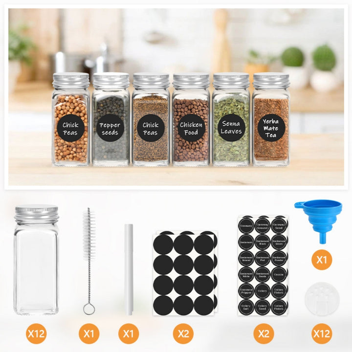 Flip Top Spice Bottle Spice Container 12 Pieces | Stornfield