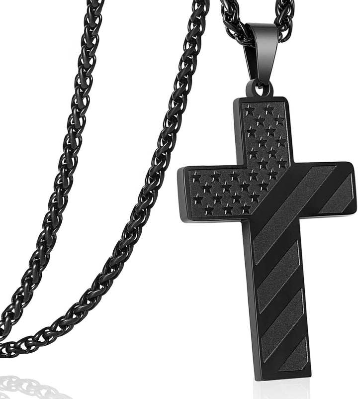Stornfield | IronPride Cross American Flag Cross Necklace