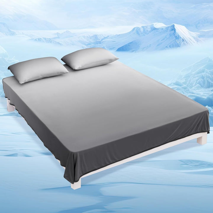 Q-Max > 0.5 Gradient Gray Cooling Blanket – Double-Sided, Breathable & Machine Washable | Stornfield