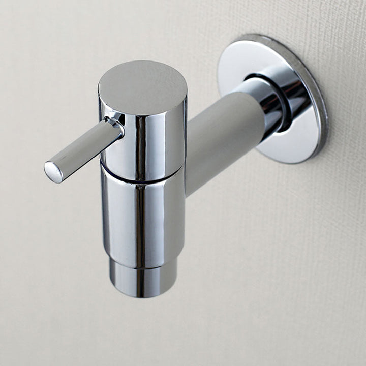 Stornfield | Contemporary Wall-Mounted Bathroom Faucet Single Hole Low Arc Solid Brass Circular Faucet