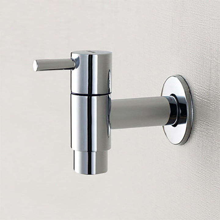 Stornfield | Contemporary Wall-Mounted Bathroom Faucet Single Hole Low Arc Solid Brass Circular Faucet