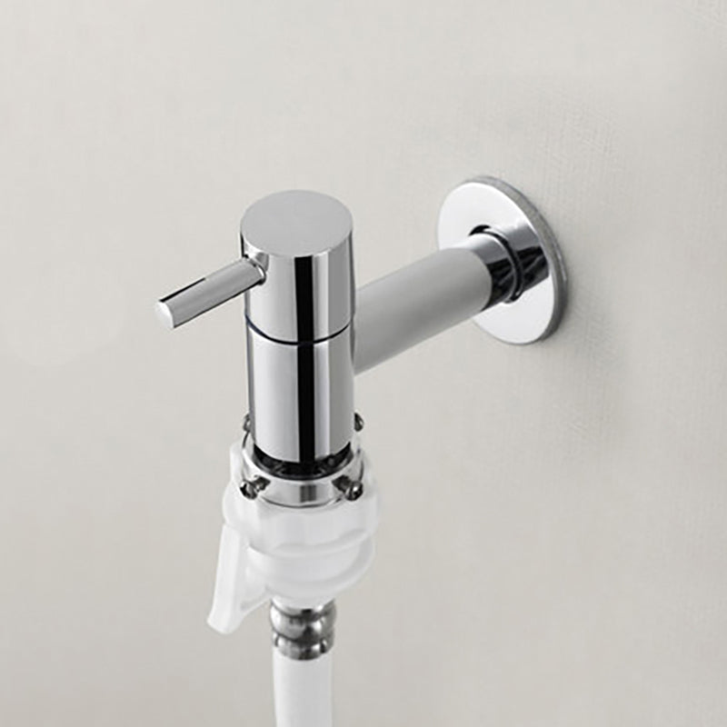 Stornfield | Contemporary Wall-Mounted Bathroom Faucet Single Hole Low Arc Solid Brass Circular Faucet