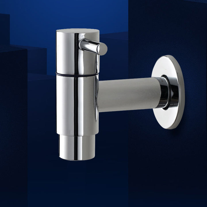 Stornfield | Contemporary Wall-Mounted Bathroom Faucet Single Hole Low Arc Solid Brass Circular Faucet