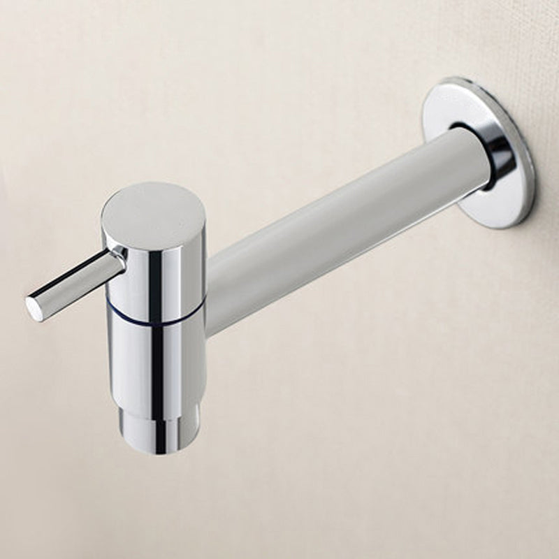 Stornfield | Contemporary Wall-Mounted Bathroom Faucet Single Hole Low Arc Solid Brass Circular Faucet