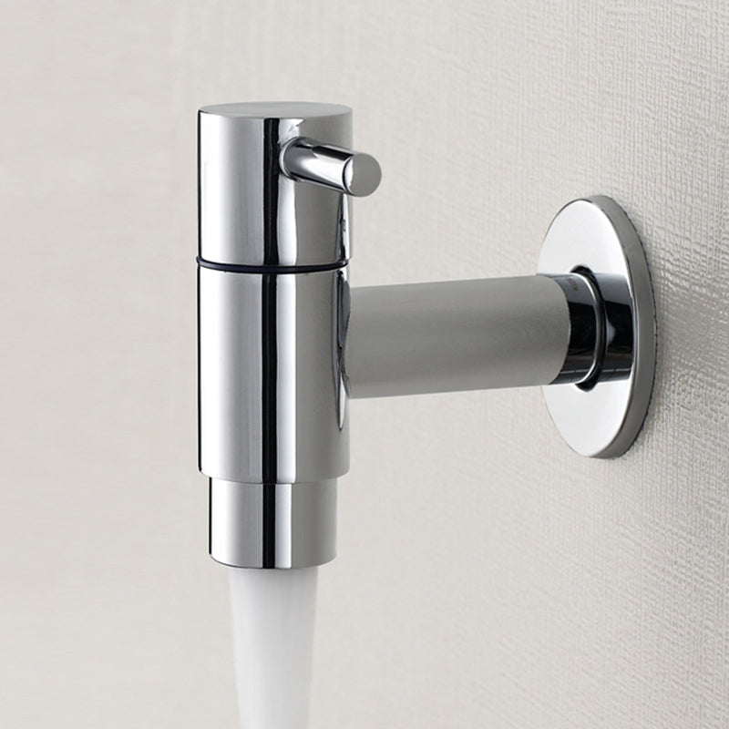 Stornfield | Contemporary Wall-Mounted Bathroom Faucet Single Hole Low Arc Solid Brass Circular Faucet