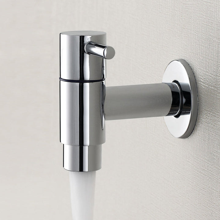 Stornfield | Contemporary Wall-Mounted Bathroom Faucet Single Hole Low Arc Solid Brass Circular Faucet