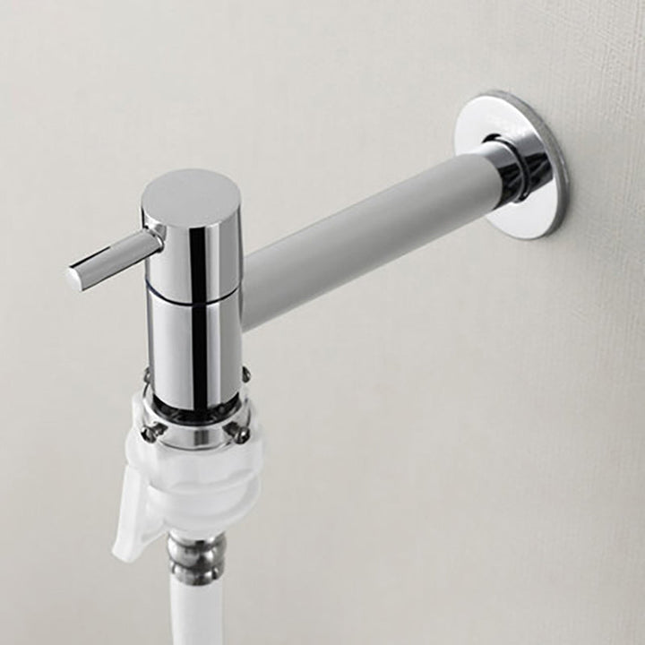 Stornfield | Contemporary Wall-Mounted Bathroom Faucet Single Hole Low Arc Solid Brass Circular Faucet
