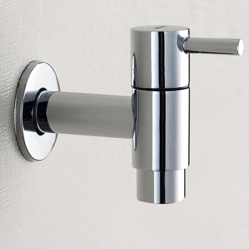 Stornfield | Contemporary Wall-Mounted Bathroom Faucet Single Hole Low Arc Solid Brass Circular Faucet