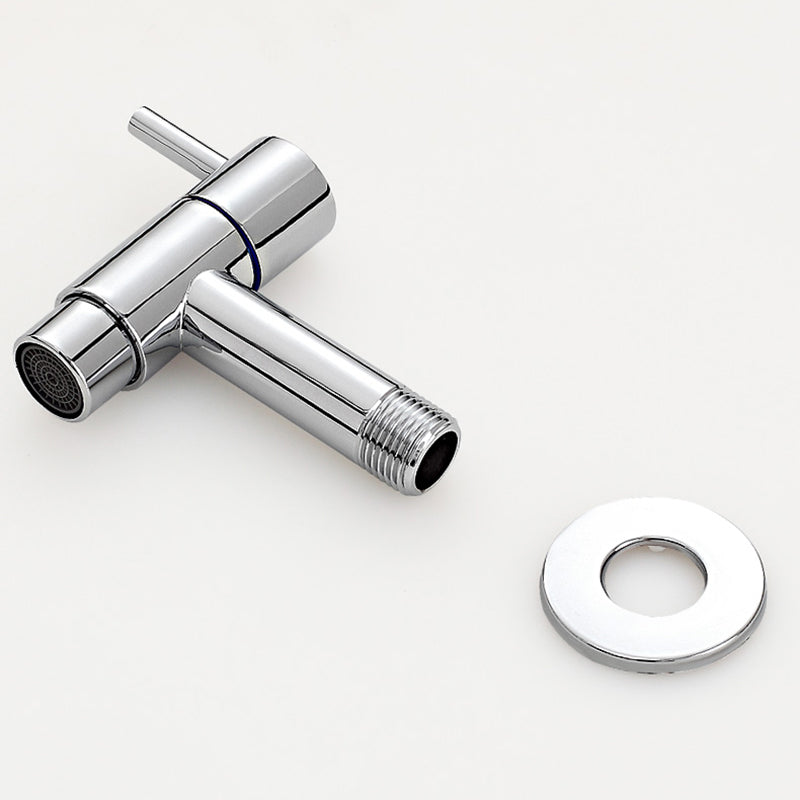 Stornfield | Contemporary Wall-Mounted Bathroom Faucet Single Hole Low Arc Solid Brass Circular Faucet