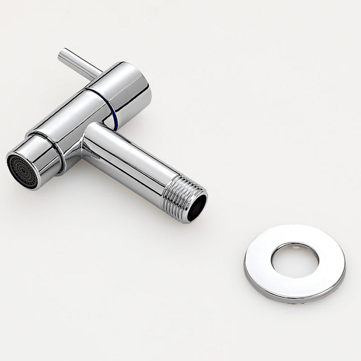 Stornfield | Contemporary Wall-Mounted Bathroom Faucet Single Hole Low Arc Solid Brass Circular Faucet