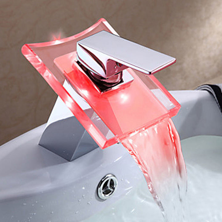 Stornfield | 1-Lever Vanity Faucet 1-Hole Copper Basin Tap with LED Light