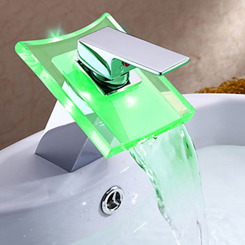 Stornfield | 1-Lever Vanity Faucet 1-Hole Copper Basin Tap with LED Light