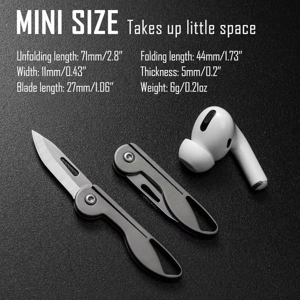 Mini Titanium Alloy Folding Pocket Knife Stornfield