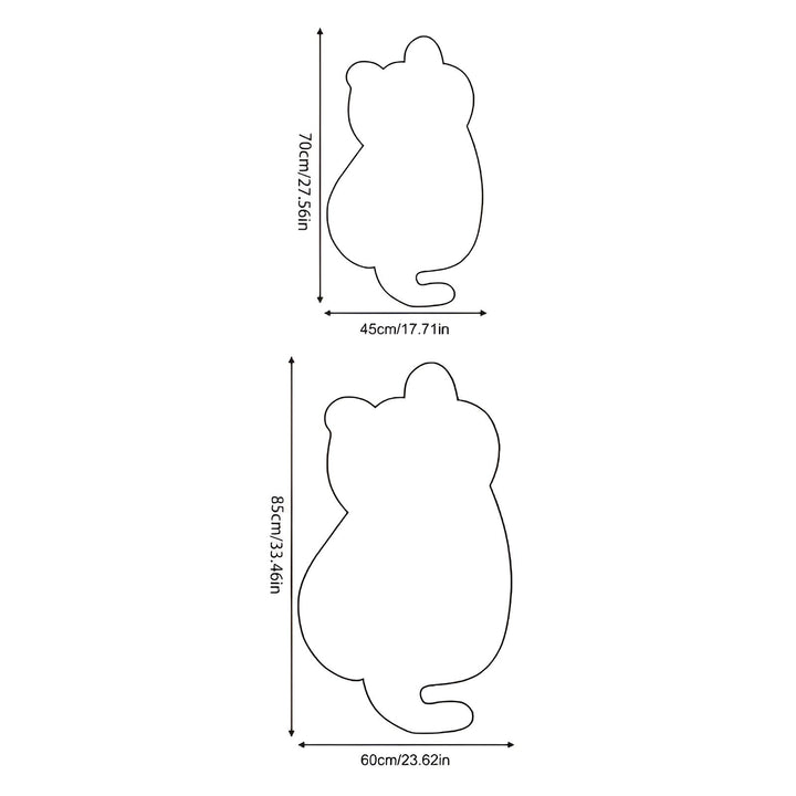 Smaller rug in cat shape – Soft and cozy | Perfect for sofa, shelf or dresser | Stornfield