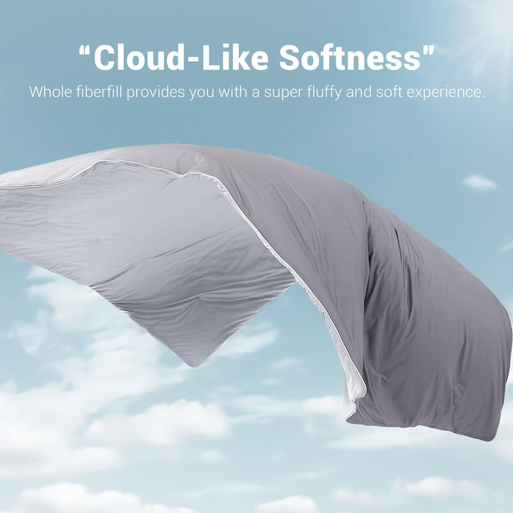 Cooling Comforter Q-Max > 0.5, Breathable & Soft, Gradient Gray | Stornfield