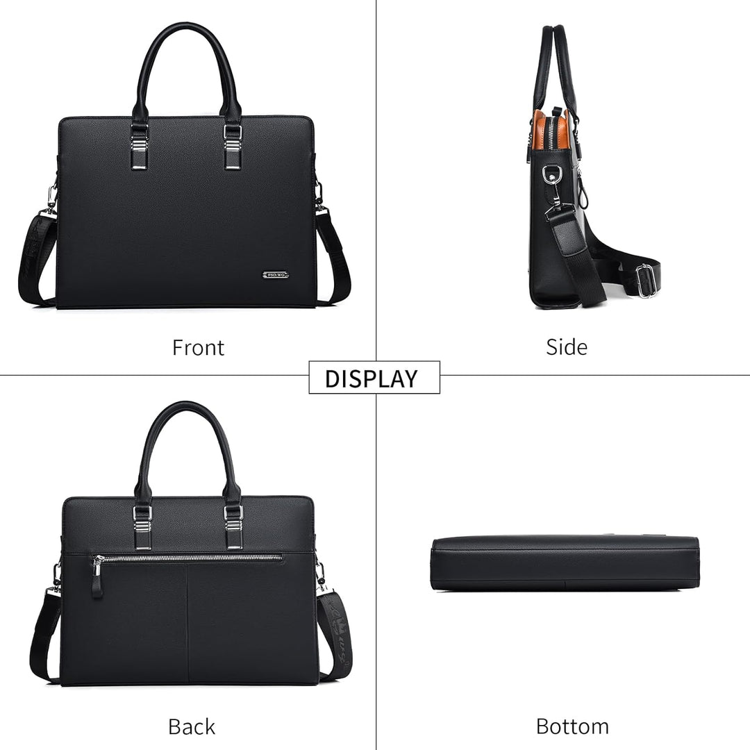 Genuine Leather Multi-Compartment Business Briefcase for Professionals | Stornfield