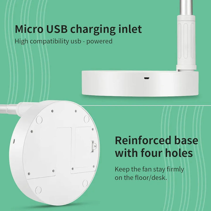 Portable Rechargeable Foldable Desk Fan | Stornfield