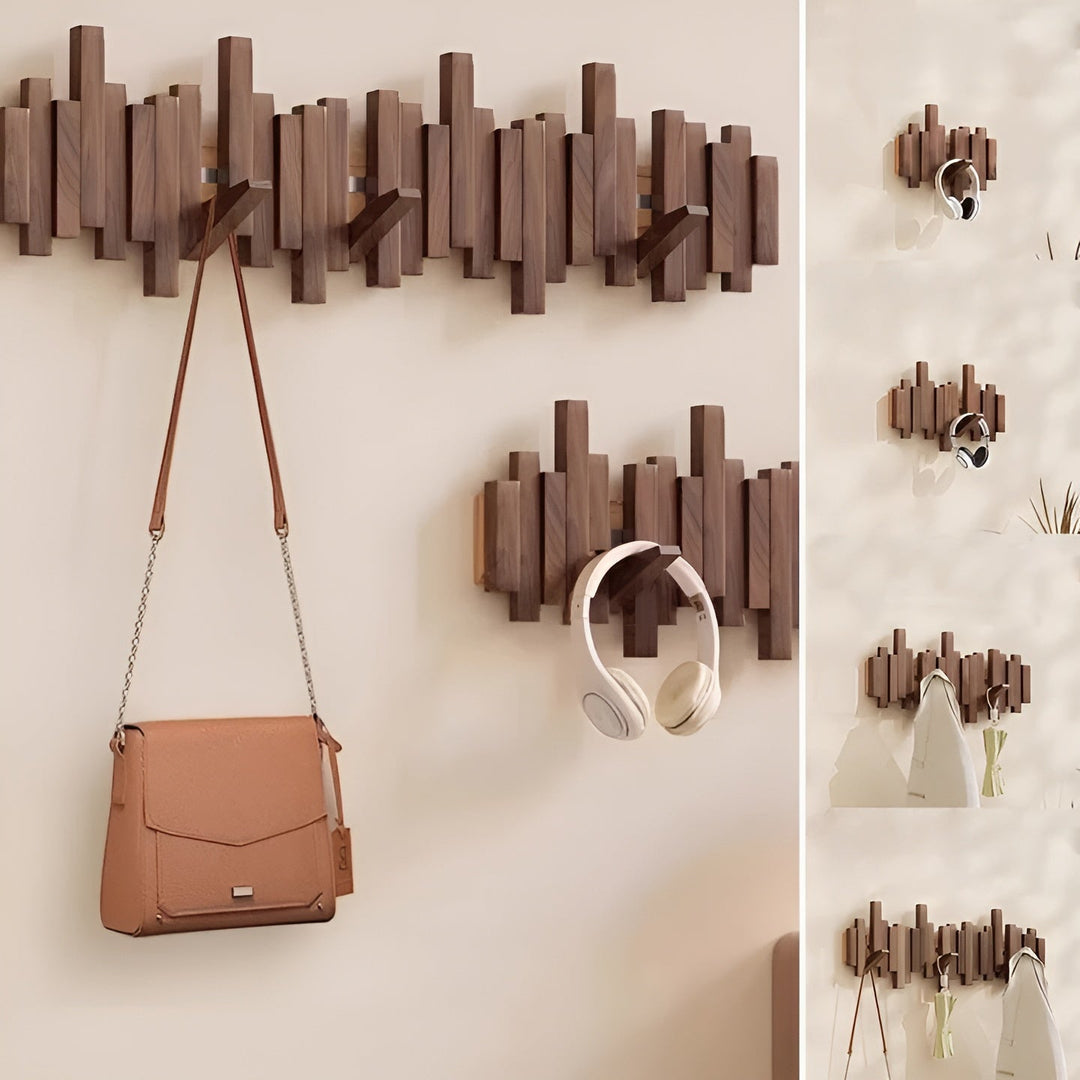 Stylish wooden wardrobe – FlexiStornfielde magnetic hooks for more organization | Ideal for bedroom | Stornfield