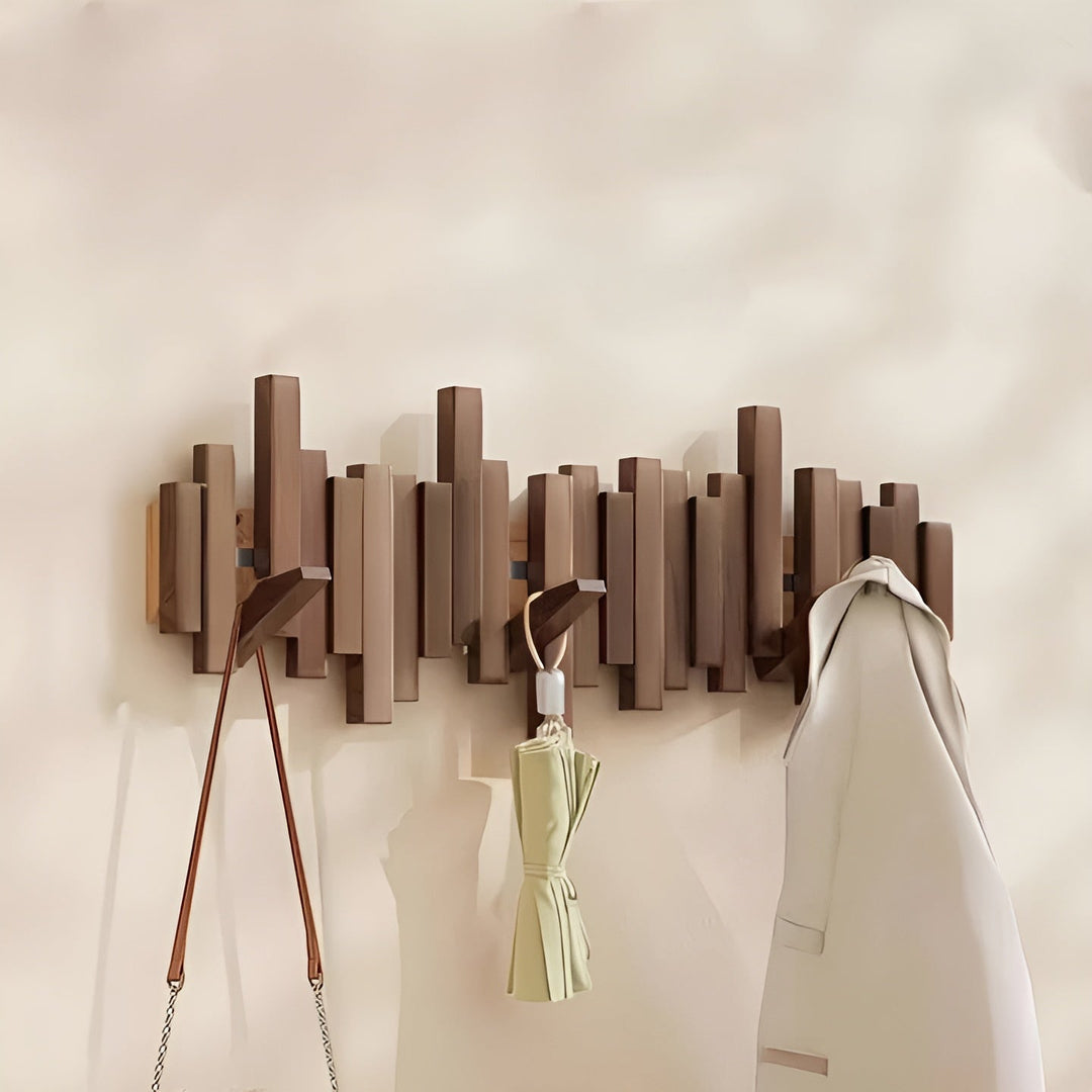 Stylish wooden wardrobe – FlexiStornfielde magnetic hooks for more organization | Ideal for bedroom | Stornfield