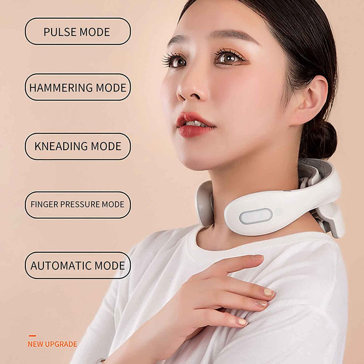 Stornfield | Appareil de massage pour le cou avec chaleur, thérapie de la douleur, appareil de massage intelligent pour le cou, masseur à points de déclenchement portable à 4 têtes de massage en profondeur