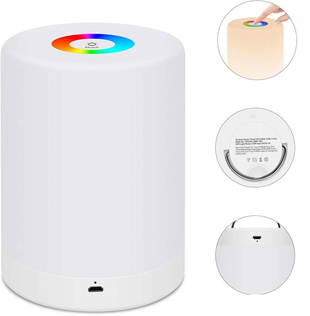 Dimmable Portable LED Lamp – Color Changing Table Lamp with Touch Control for Cozy Lighting | Stornfield
