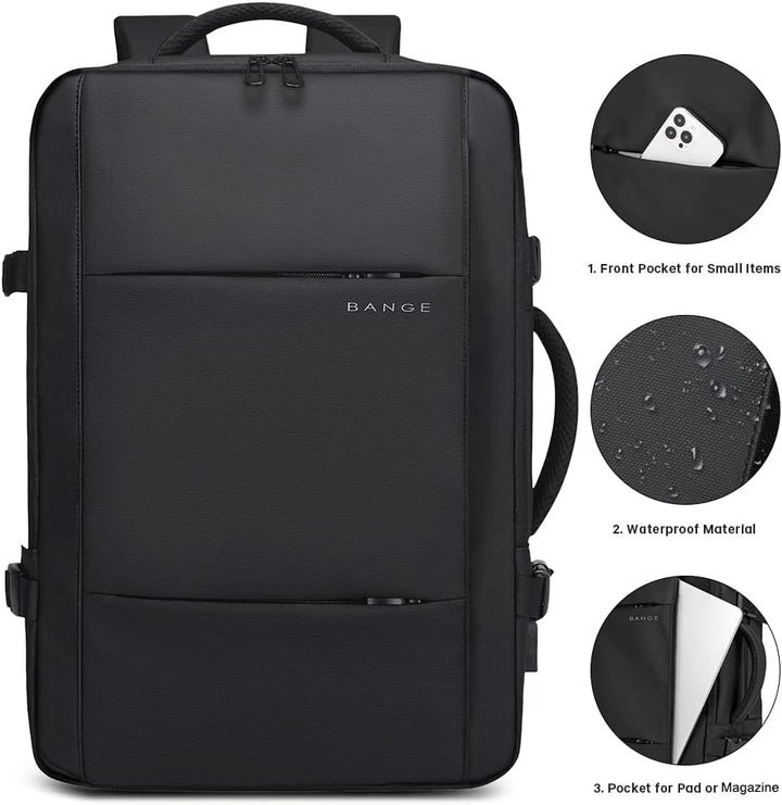 Expandable 26–45L Waterproof Travel Backpack with Laptop Sleeve & Duffle Carry | Stornfield