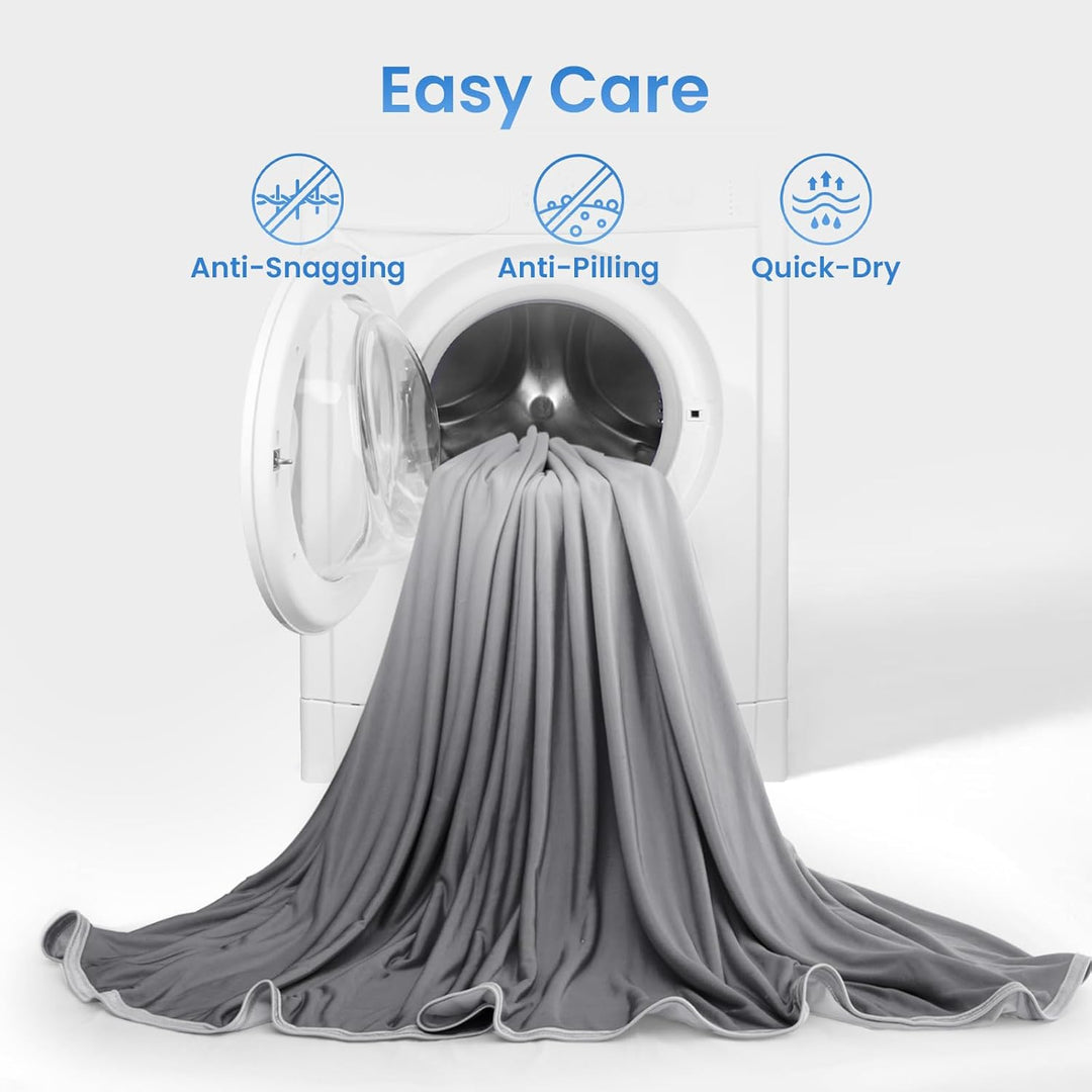 Q-Max > 0.5 Gradient Gray Cooling Blanket – Double-Sided, Breathable & Machine Washable | Stornfield